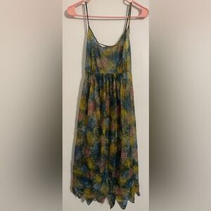 Munsingwear Green Dress | See through 100% Nylon Tricot fabric | Size 36